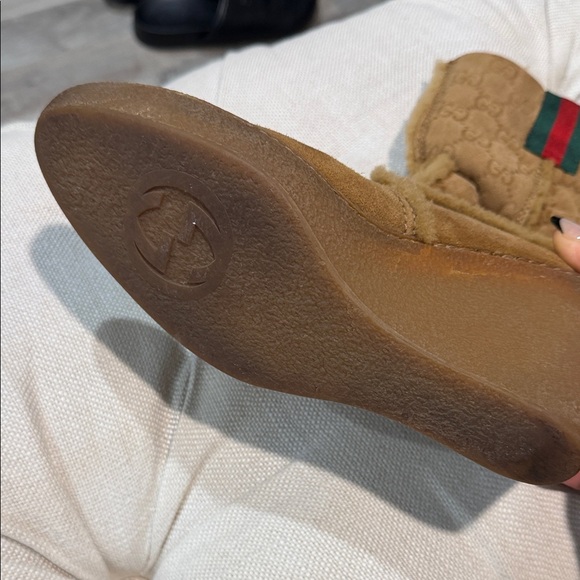 Gucci Brown Suede Wedge Boots - Picture 2 of 7